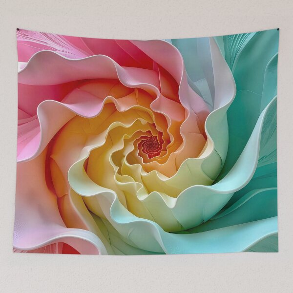 Item preview, Vibrant Color Swirl in Aqua Pink and Yellow designed and sold by Vicky Brago-Mitchell®.
