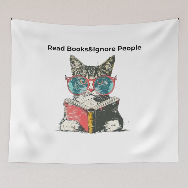 Item preview, Vintage Retro Cat Reading Book Lover Gift T-Shirt designed and sold by TrendyGalaxy.