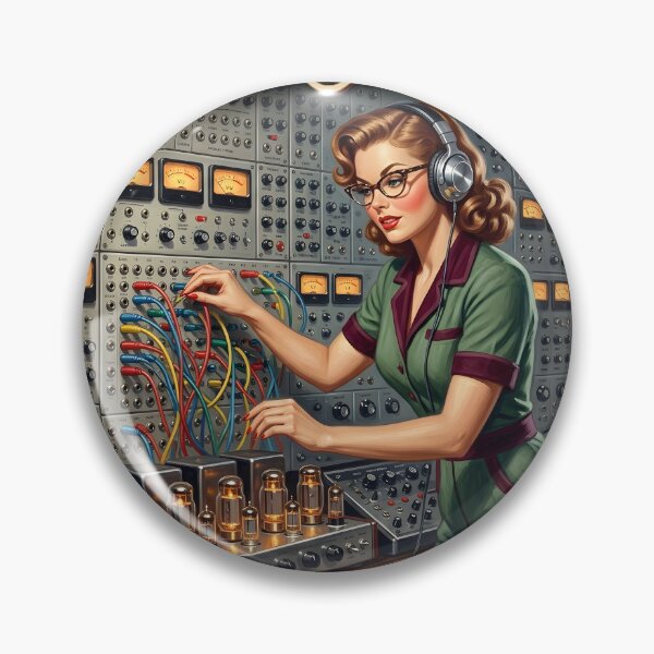 Item preview, Modular Synthesizer Patch Cable Analog Pin-Up designed and sold by ThirdShiftLab.