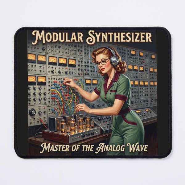 Item preview, Modular Synthesizer Patch Cable Analog Pin-Up designed and sold by ThirdShiftLab.
