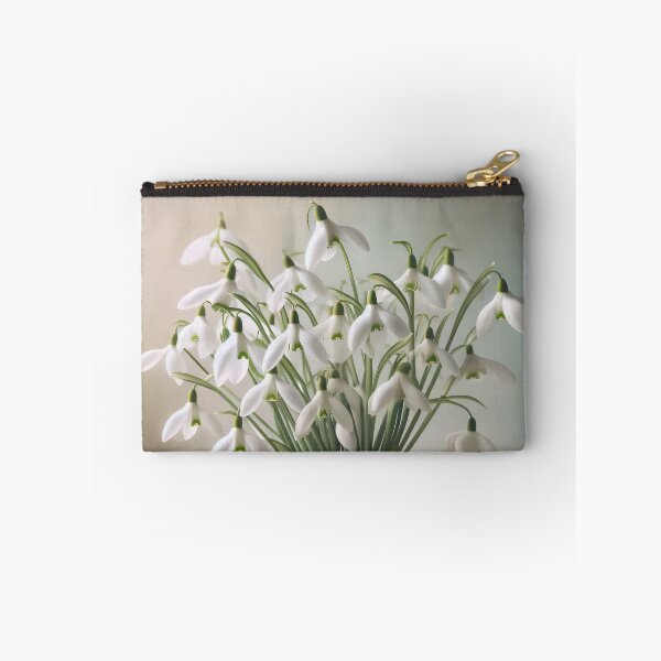 Item preview, Snowdrop Flowers in Glass Jar, Soft White Floral Still Life designed and sold by NarjaShop.