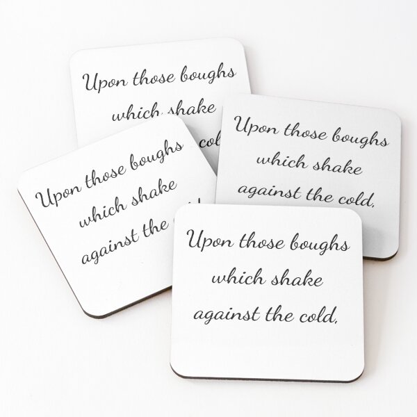 Item preview, “Upon those boughs which shake against the cold,” - handwriting black designed and sold by ariksworld.