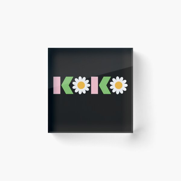 Item preview, Letters With White Daisy Flowers On Black Background designed and sold by PontoImagem.