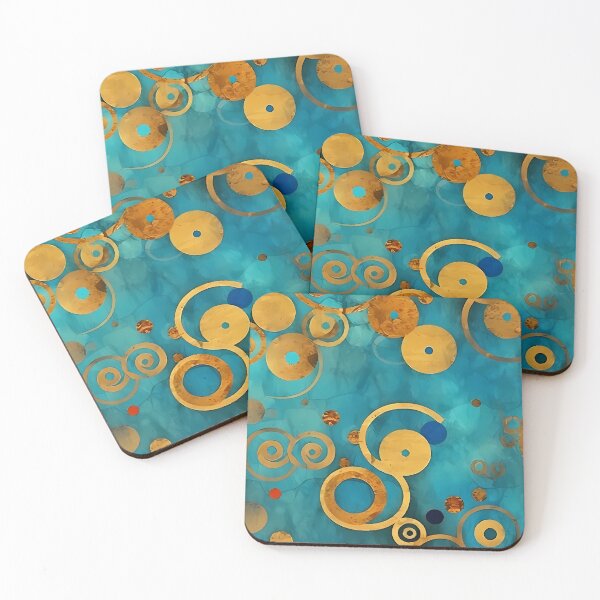 Item preview, Minimal Gold Rings on Aqua Wash designed and sold by RAGANADesign.
