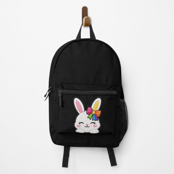Item preview, Rainbow Bunny Embroidery Patch Illustration designed and sold by ColorSplash123.