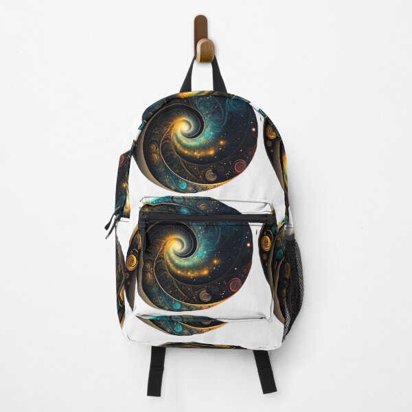 Item preview, Cosmic Golden Spiral Galaxy in Teal designed and sold by RAGANADesign.