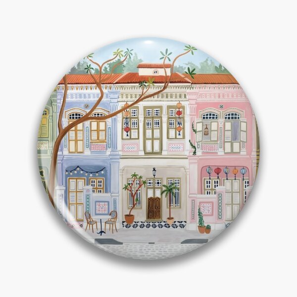 Item preview, Peranakan houses, Singapore designed and sold by POSTERIOCREW.