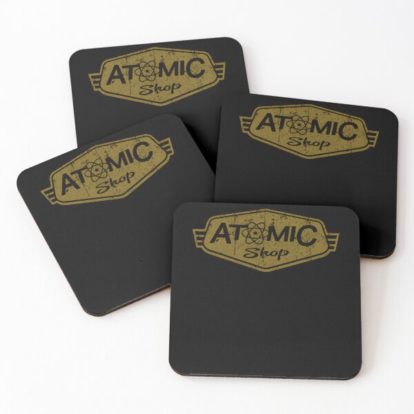 Item preview, Atomic Shop Gold  Sci Fi Emblem designed and sold by Bright Idea Bazaar.