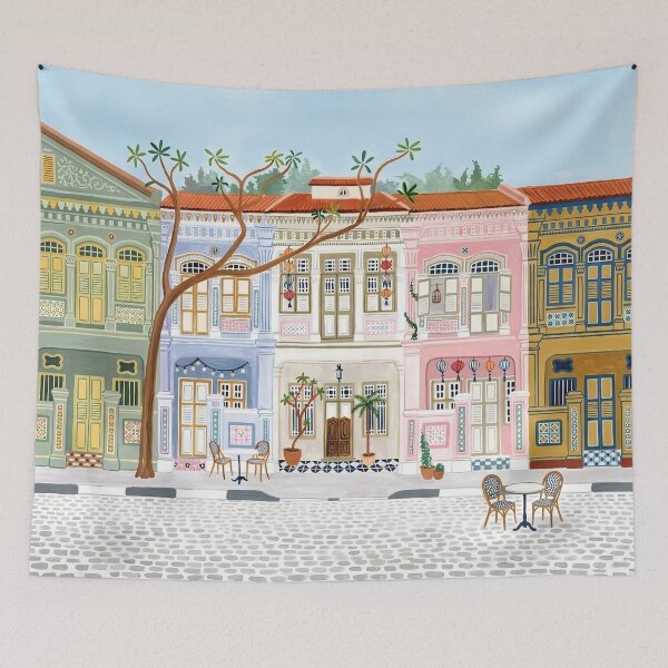 Item preview, Peranakan houses, Singapore designed and sold by POSTERIOCREW.