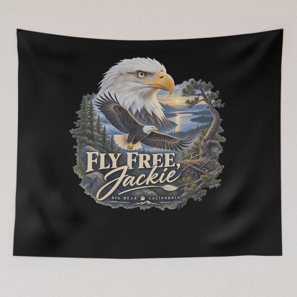 Item preview, Fly Free Jackie Forever Our Queen Eagle Memorial designed and sold by HaytamShop.