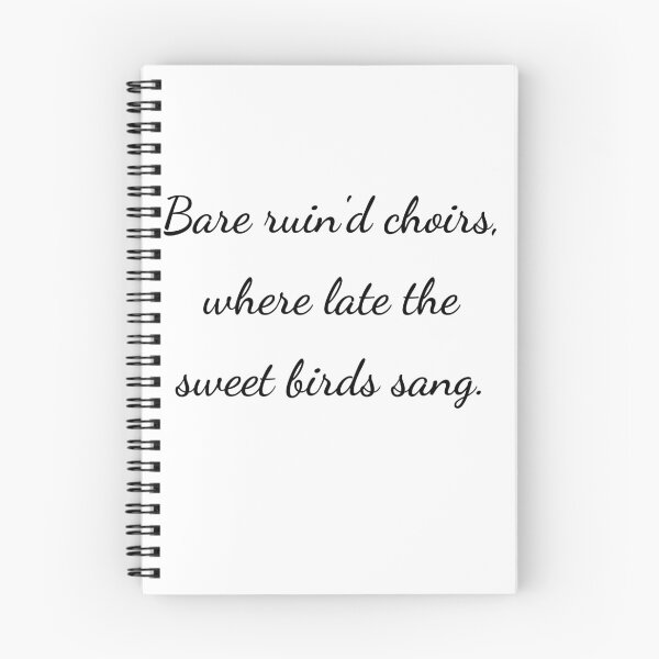 Item preview, “Bare ruin’d choirs, where late the sweet birds sang.” - handwriting black designed and sold by ariksworld.