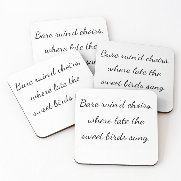 Item preview, “Bare ruin’d choirs, where late the sweet birds sang.” - handwriting black designed and sold by ariksworld.