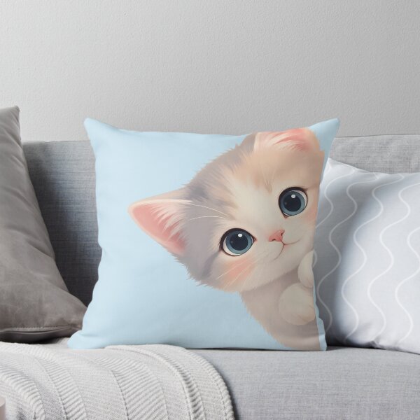 Item preview, Cute White Cat Kawaii Kitten designed and sold by naragon4289.