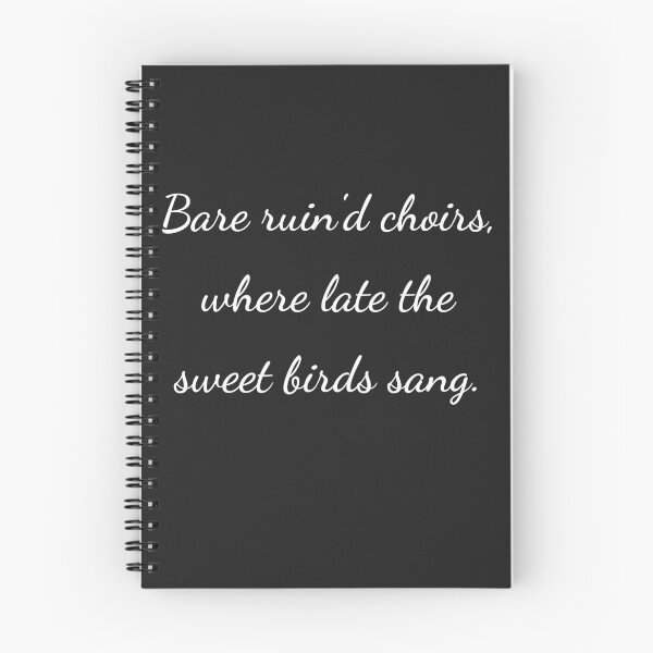 Item preview, “Bare ruin’d choirs, where late the sweet birds sang.” - handwriting white designed and sold by ariksworld.