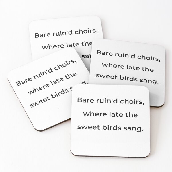 Item preview, “Bare ruin’d choirs, where late the sweet birds sang.” - print black designed and sold by ariksworld.