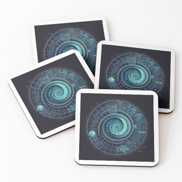 Item preview, Teal Ammonite Infographic Circular Chart designed and sold by RAGANADesign.
