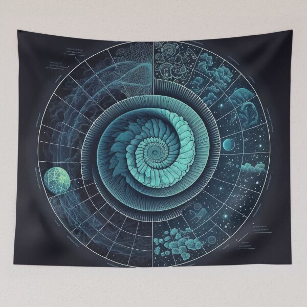 Item preview, Teal Ammonite Infographic Circular Chart designed and sold by RAGANADesign.