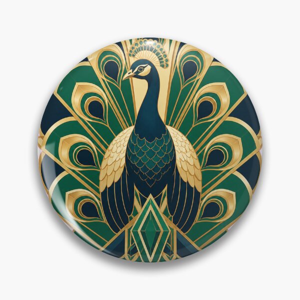 Item preview, Elegant Art Deco peacock designed and sold by CalipZO.