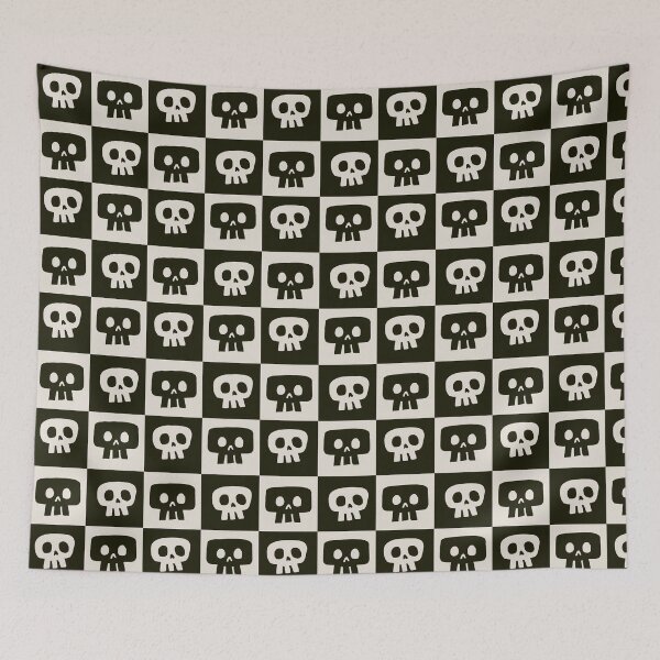 Item preview, Skull black and white designed and sold by PlainMaddiShop.