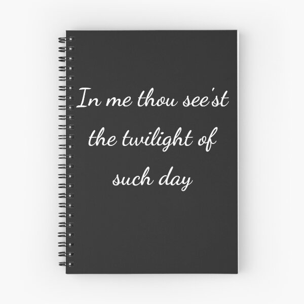 Item preview, “In me thou see’st the twilight of such day” - handwriting white designed and sold by ariksworld.