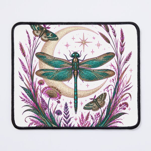 Item preview, Jeweled dragonfly in front of the moon designed and sold by CalipZO.