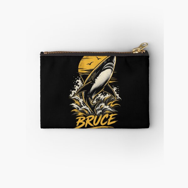 Item preview, Bruce Great White Shark Ocean Sunset Breaching Wave Art designed and sold by Shakhbata-1.