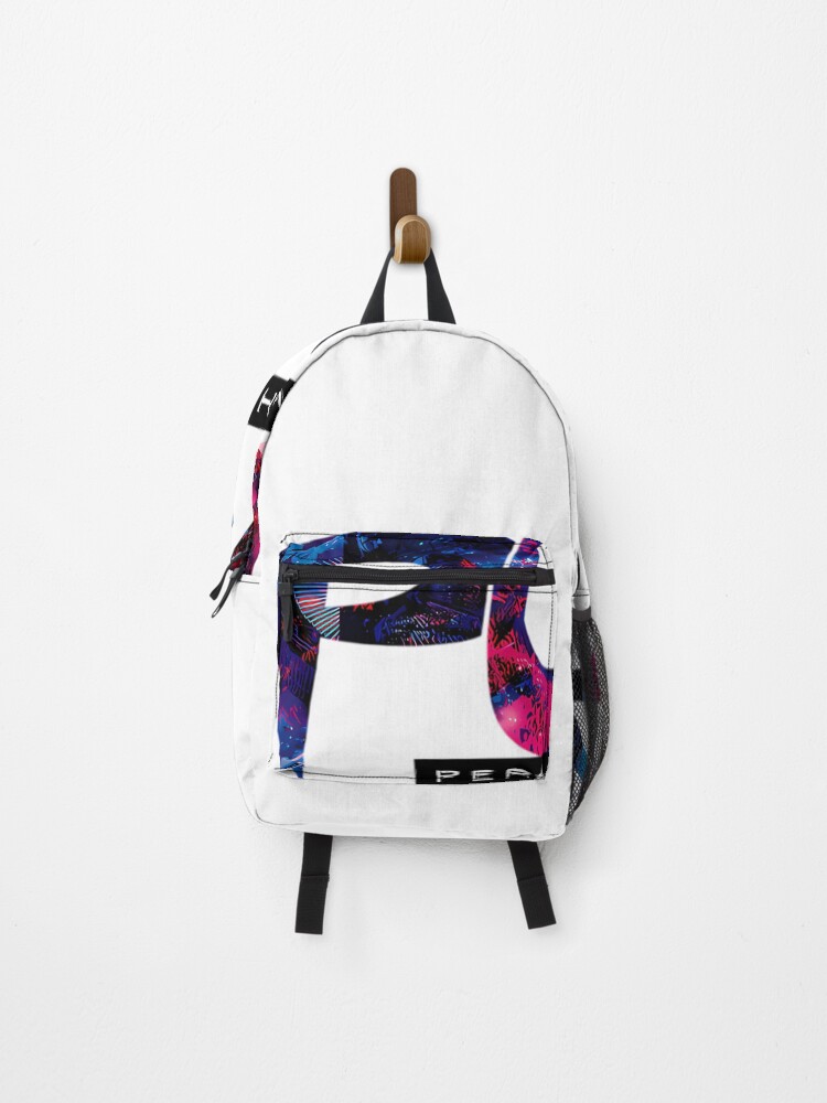Thumbnail 1 of 3, Backpack, Patterned Block Text With Subtitle In Black Rectangle designed and sold by PontoImagem.