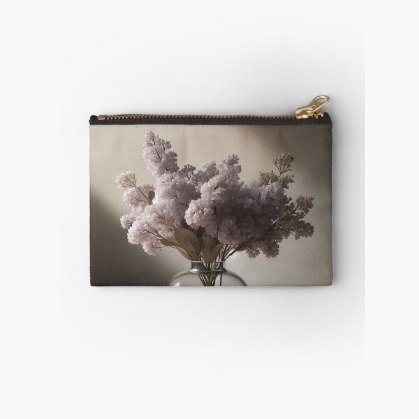 Item preview, Lilac Flowers in Glass Vase, Soft Neutral Floral Still Life designed and sold by NarjaShop.