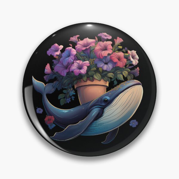 Item preview, Unexpected Whale & Petunias | Cosmic Sci-Fi Humor designed and sold by Becky-Poppins.