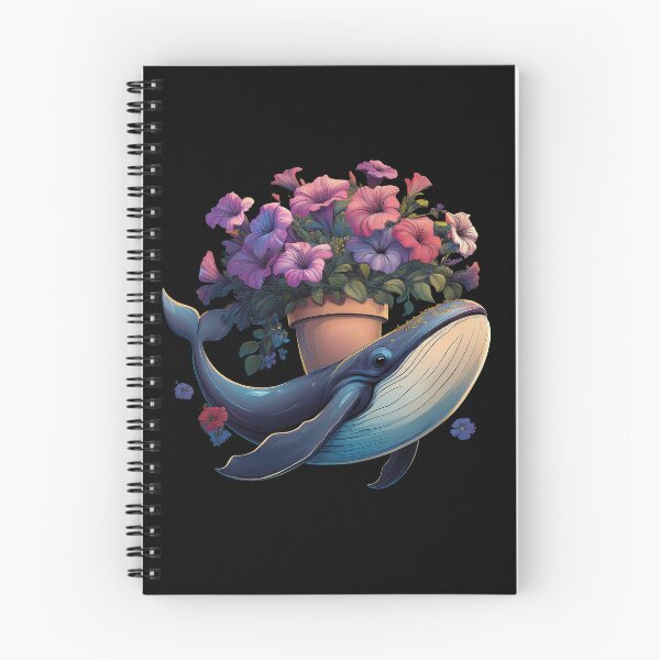 Item preview, Unexpected Whale & Petunias | Cosmic Sci-Fi Humor designed and sold by Becky-Poppins.