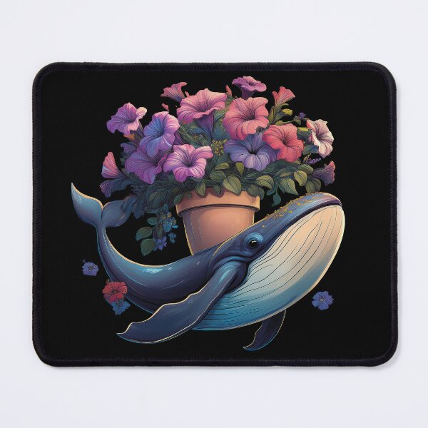 Item preview, Unexpected Whale & Petunias | Cosmic Sci-Fi Humor designed and sold by Becky-Poppins.