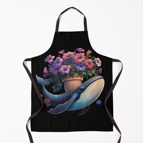 Item preview, Unexpected Whale & Petunias | Cosmic Sci-Fi Humor designed and sold by Becky-Poppins.