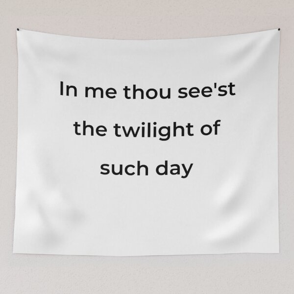 Item preview, “In me thou see’st the twilight of such day” - print black designed and sold by ariksworld.