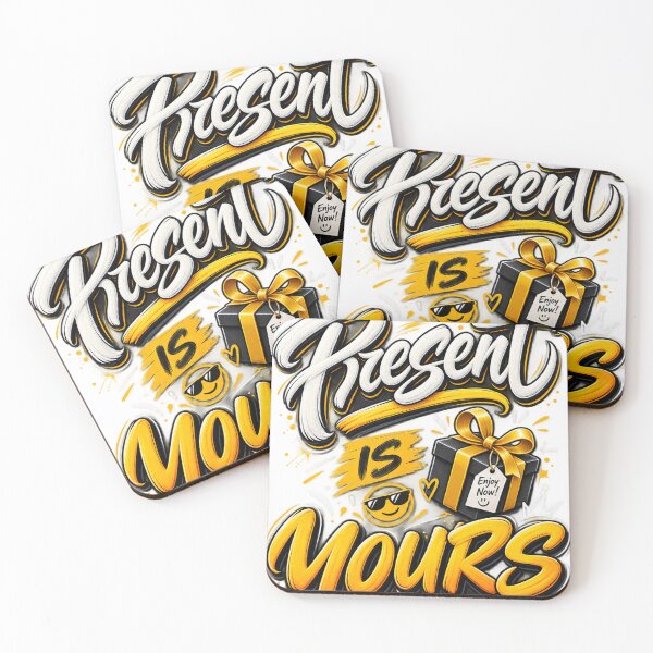 Item preview, Present Is Yours – Positive Inspirational Life Quote Design designed and sold by VasiArtLab.