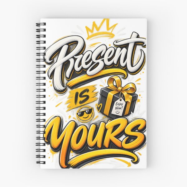 Item preview, Present Is Yours – Positive Inspirational Life Quote Design designed and sold by VasiArtLab.