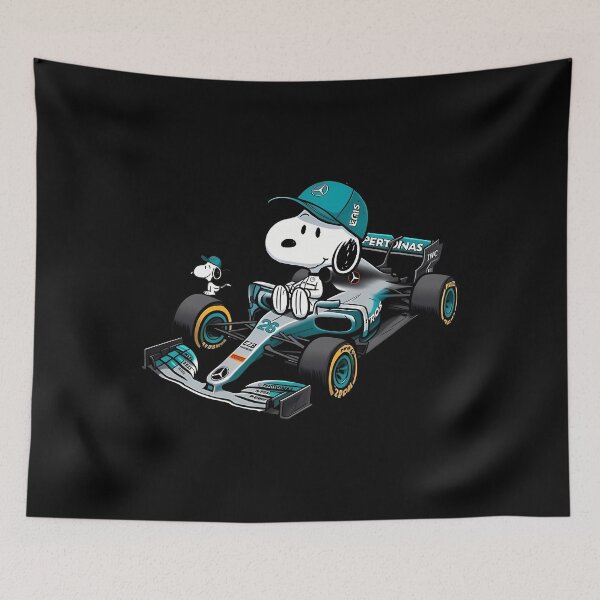 Item preview, Snoopy F1 Racing Driver Mercedess designed and sold by Nahkolahmom.