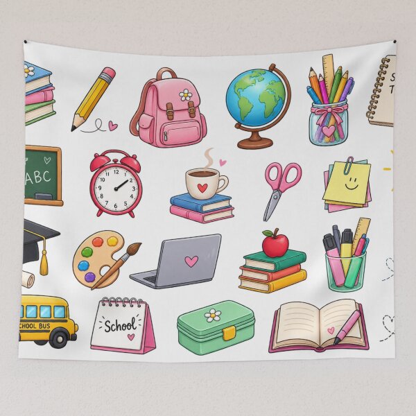 Item preview, Cute Back to School School Supplies Pastel Aesthetics designed and sold by Rehnair.