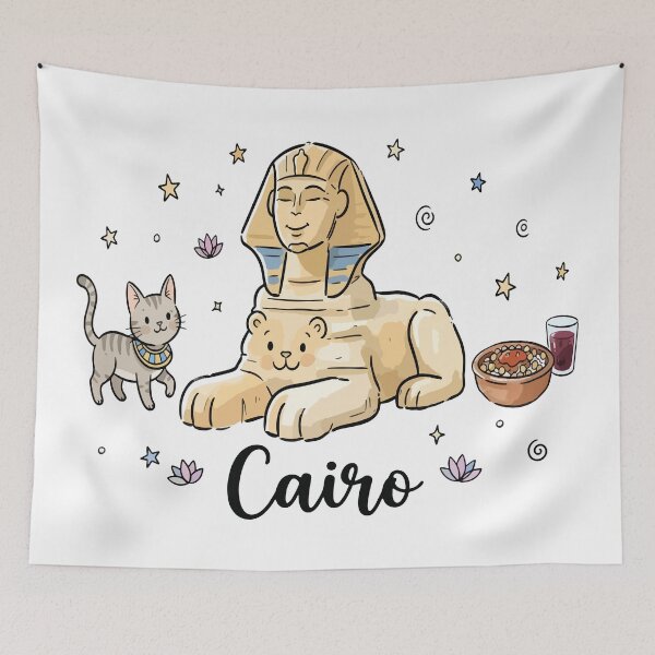 Item preview, Cute Sphinx Cairo Egypt Doodle Art designed and sold by RamyGallery.