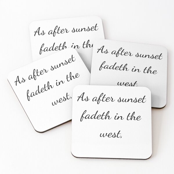 Item preview, “As after sunset fadeth in the west,” - handwriting black designed and sold by ariksworld.