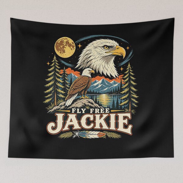 Item preview, Fly High Jackie Bald Eagle Forever Our Queen Memorial designed and sold by HaytamShop.