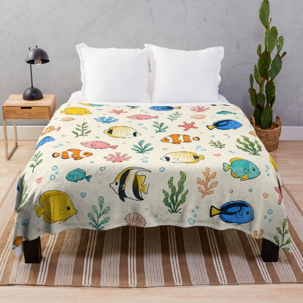 Item preview, Tiny Tropical Fish Cute Underwater Ocean Pattern designed and sold by RJACreative.