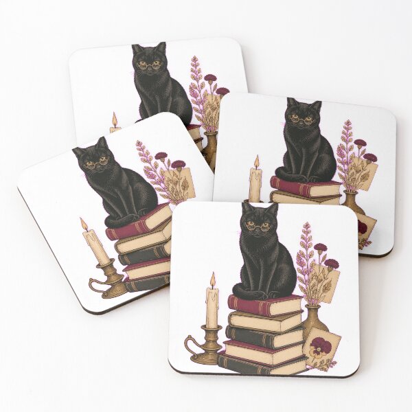 Item preview, Black book cat by candlelight designed and sold by CalipZO.