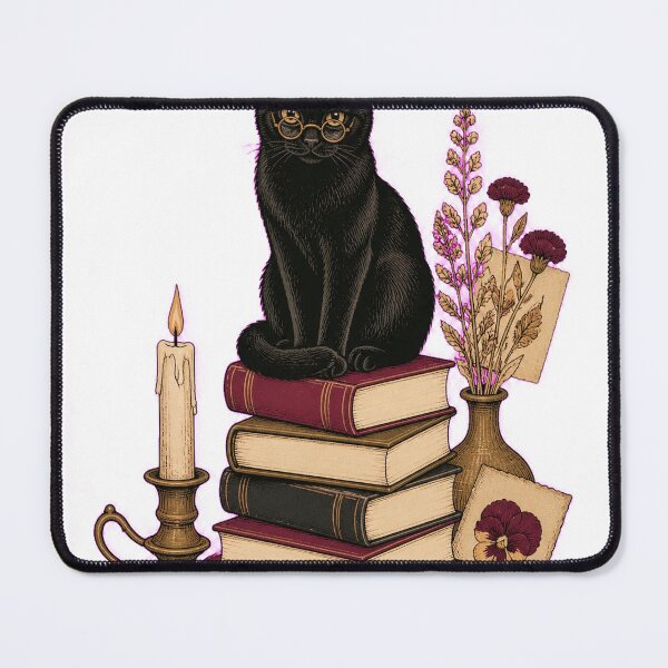 Item preview, Black book cat by candlelight designed and sold by CalipZO.