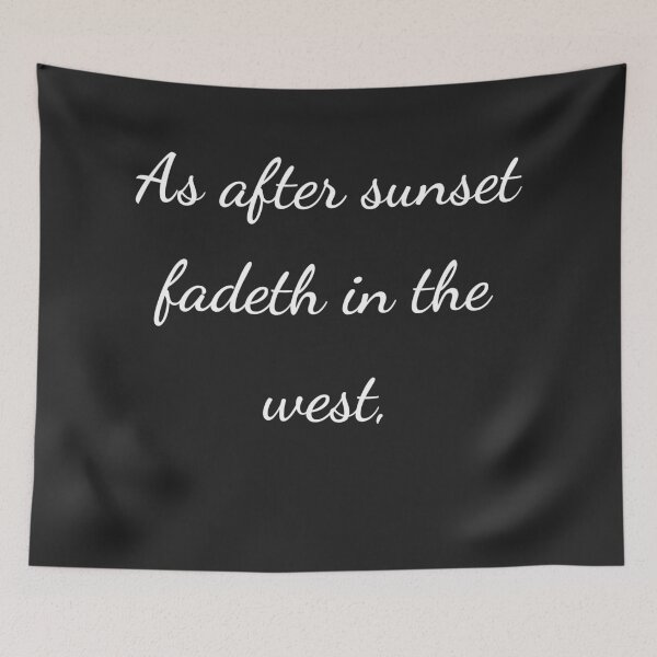 Item preview, “As after sunset fadeth in the west,” - handwriting white designed and sold by ariksworld.