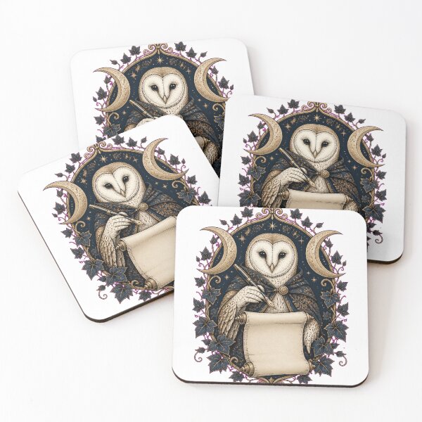 Item preview, Poetic owl with quill pen designed and sold by CalipZO.