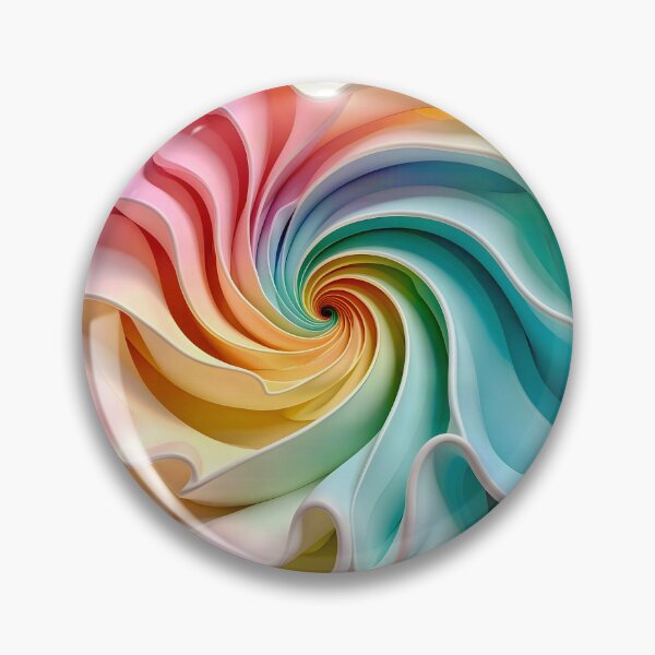 Item preview, Colorful Spiral Pattern in Aqua Pink and Yellow designed and sold by Vicky Brago-Mitchell®.