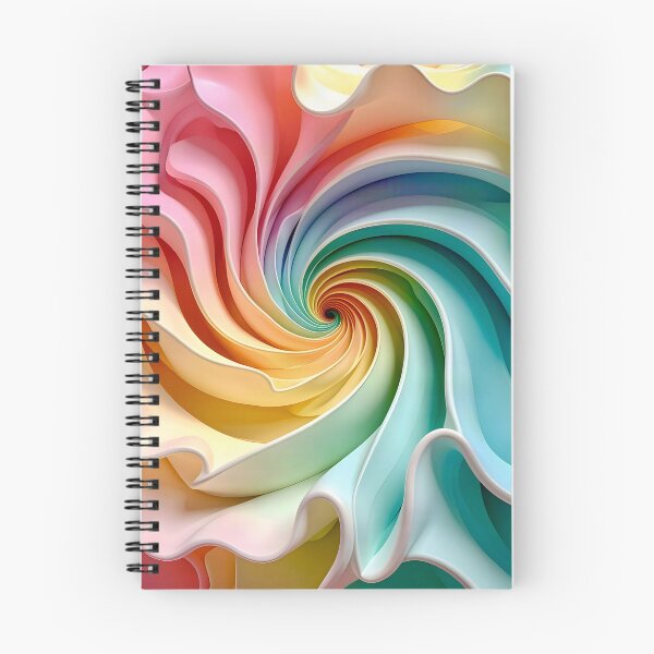 Item preview, Colorful Spiral Pattern in Aqua Pink and Yellow designed and sold by Vicky Brago-Mitchell®.