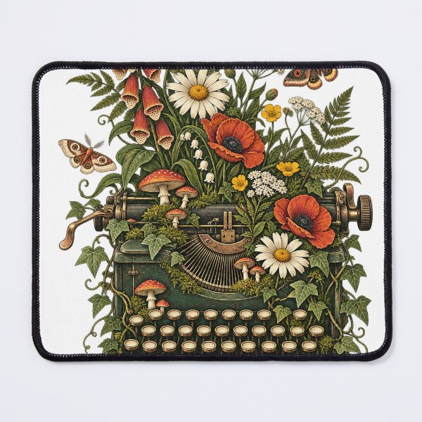 Item preview, Botanical typewriter with wildflowers designed and sold by CalipZO.