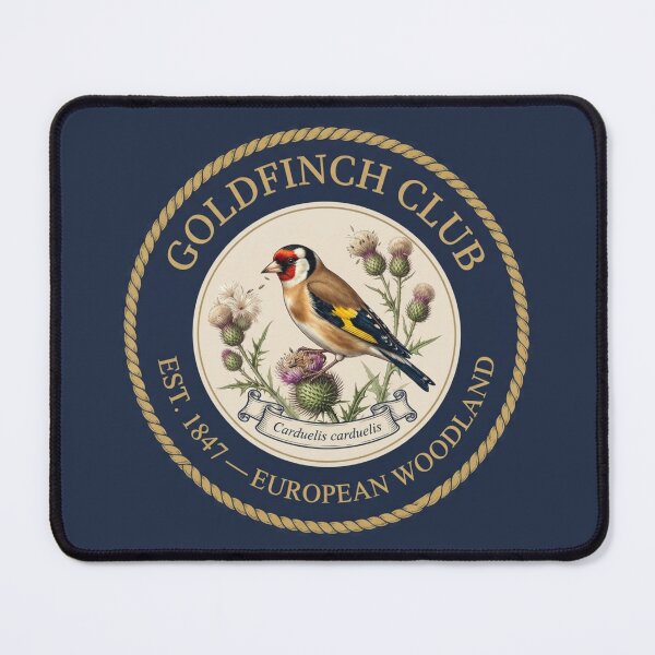 Item preview, Goldfinch Club Vintage Badge European Garden Bird designed and sold by CalmCapy Co.