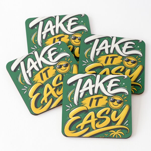 Item preview, Take It Easy – Relaxed Good Vibes Typography Design designed and sold by VasiArtLab.